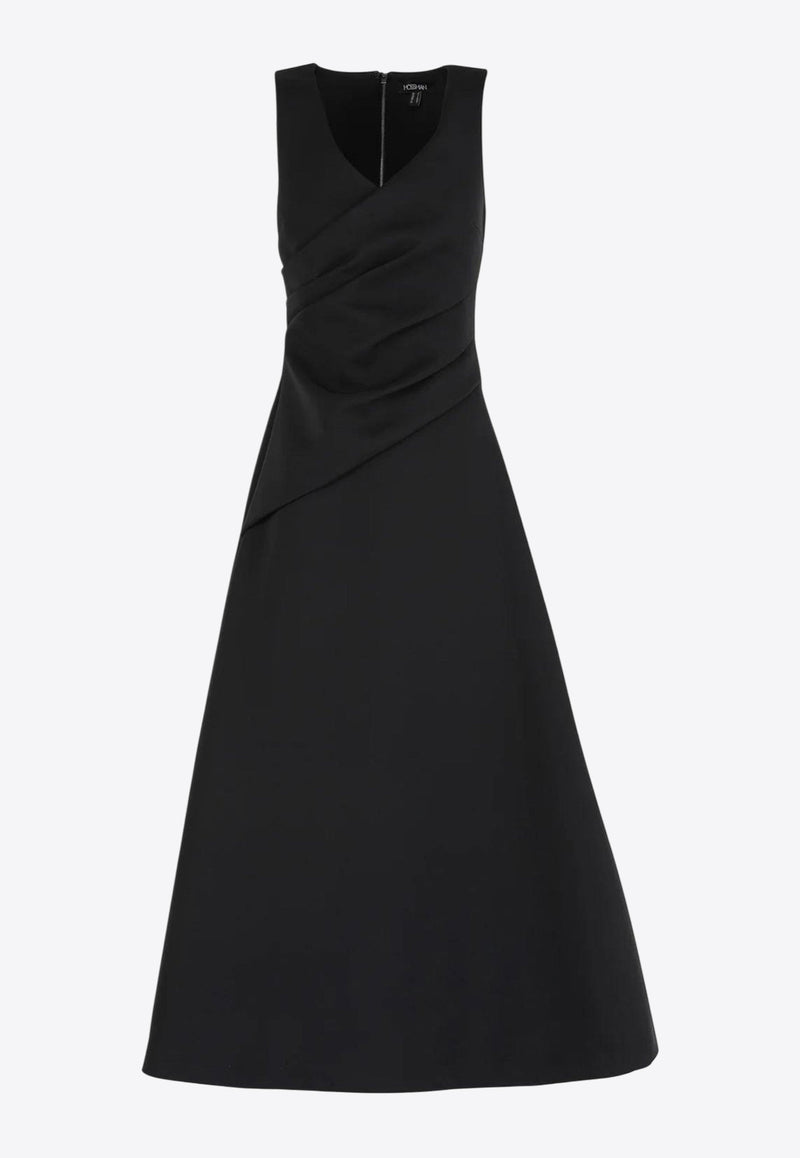 Mossman Remedy Draped V-neck Maxi Dress Black M95979BLACK