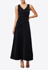 Mossman Remedy Draped V-neck Maxi Dress Black M95979BLACK