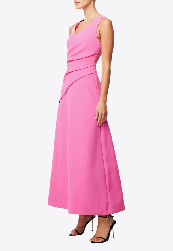 Mossman Remedy Draped V-neck Maxi Dress Pink M95979PINK