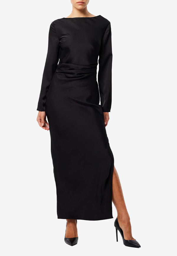 Mossman Resurgence Draped Maxi Dress Black M96083BLACK