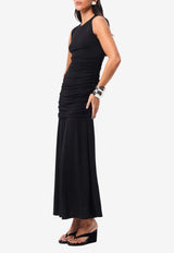 Mossman Sole Purpose Ruched Maxi Dress Black M97304_BLACK