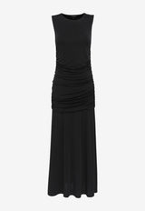 Mossman Sole Purpose Ruched Maxi Dress Black M97304_BLACK