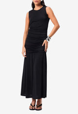 Mossman Sole Purpose Ruched Maxi Dress Black M97304_BLACK