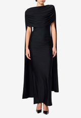Mossman Reign Draped Maxi Dress Black M97405_BLACK
