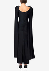 Mossman Reign Draped Maxi Dress Black M97405_BLACK