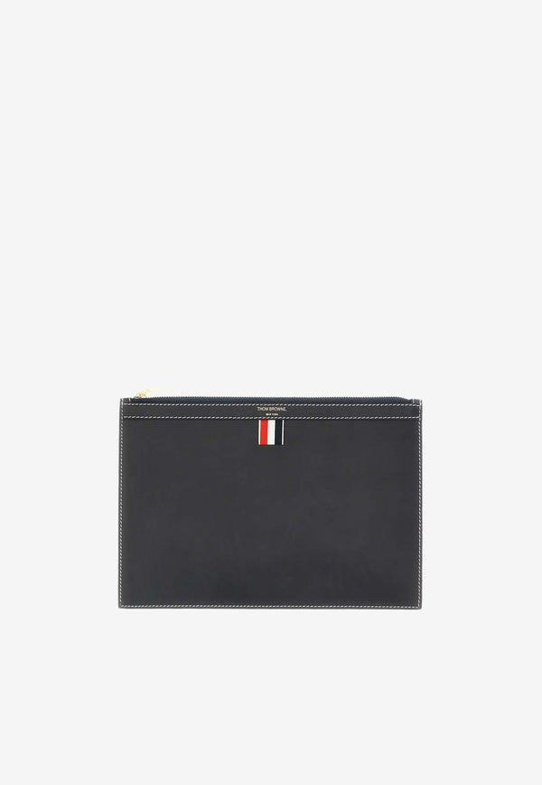 Thom Browne Small Smooth Leather Document Holder Navy MAC019L_L0044_415