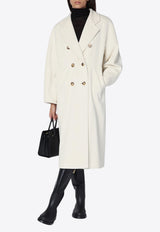 Max Mara Madame Double-Breasted Wool-Blend Coat White MADAMEWO/P_MAXM-021