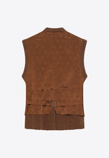 Max Mara Madre Knitted Sweater Vest Brown MADREWO/R_MAXM-002