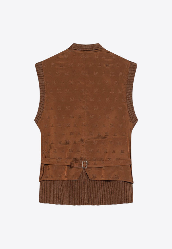 Max Mara Madre Knitted Sweater Vest Brown MADREWO/R_MAXM-002
