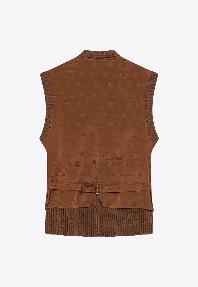 Max Mara Madre Knitted Sweater Vest Brown MADREWO/R_MAXM-002