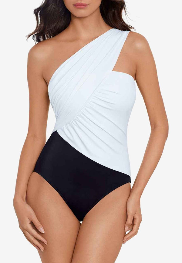 Magicsuit Colorblocked Goddess One-Piece Swimsuit Monochrome