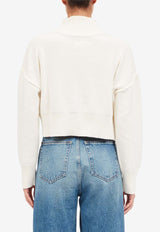 MM6 Maison Margiela Cut-Out Knitted Sweater White