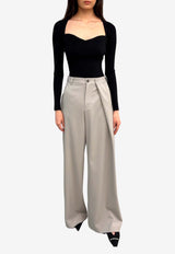 MM6 Maison Margiela Safety Pin Tailored Pants Taupe