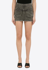 The Mannei Malmo Mini Inside Out Denim Skirt MALMOMINICO/O_MANNE-GR