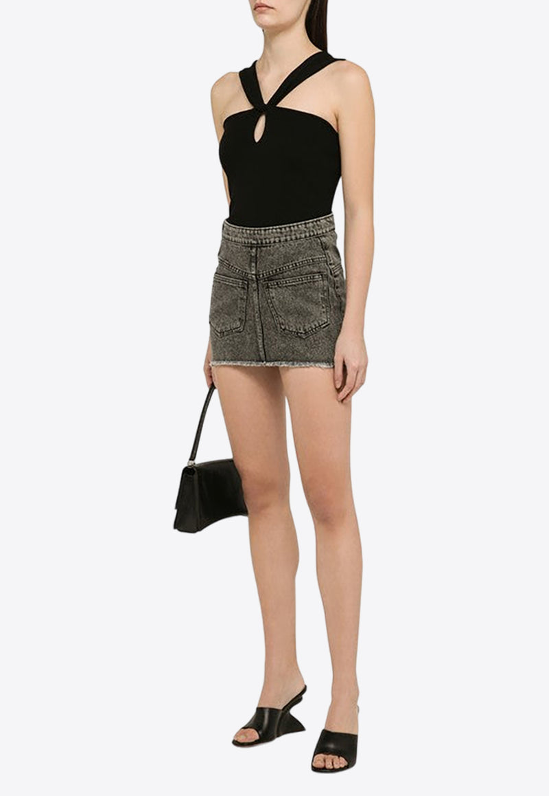 The Mannei Malmo Mini Inside Out Denim Skirt MALMOMINICO/O_MANNE-GR