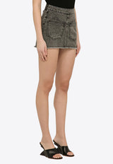 The Mannei Malmo Mini Inside Out Denim Skirt MALMOMINICO/O_MANNE-GR