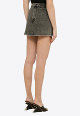 The Mannei Malmo Mini Inside Out Denim Skirt MALMOMINICO/O_MANNE-GR