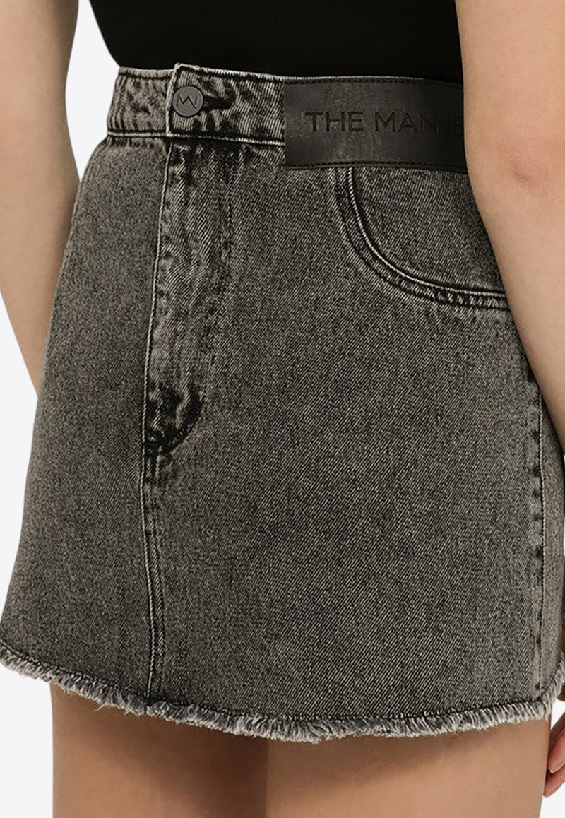 The Mannei Malmo Mini Inside Out Denim Skirt MALMOMINICO/O_MANNE-GR