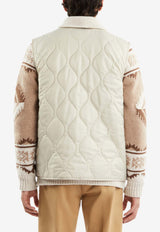 Fay Archive Quilted Zip-Up Gilet MAM20492700SFCC014BEIGE