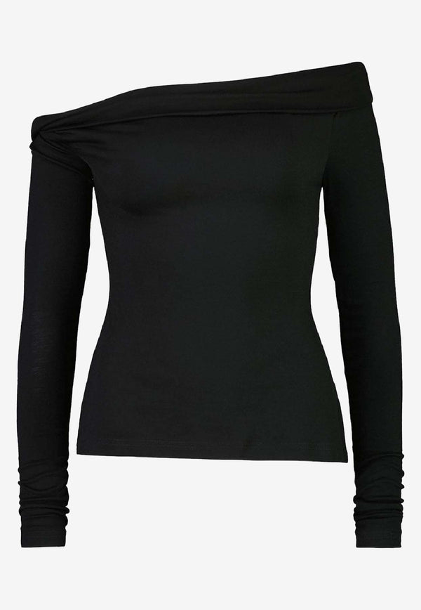 Paris Georgia Elemental Manahou One-Shoulder Top Black MANT006-BLK_BLACK