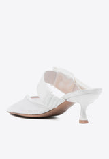 Malone Souliers Marie 45 Satin Bow Mules MARIE45-2WHITE