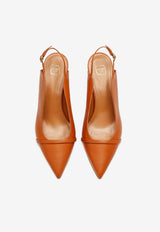 Malone Souliers Marion 45 Nappa Leather Slingback Pumps Cinnamon MARION 45-42 CINNAMON/CINNAMON