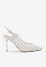Marion 85 Pointed Mesh Slingback Pumps