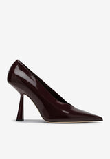 Jimmy Choo Maryanne 100 Patent Leather Pumps Burgundy MARYANNE100HJP/P_JIMCH-GA