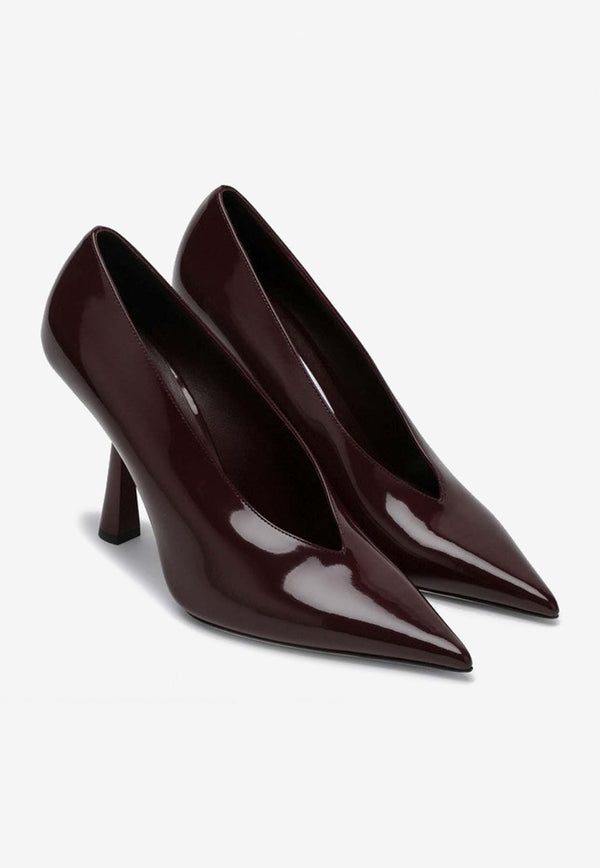 Jimmy Choo Maryanne 100 Patent Leather Pumps Burgundy MARYANNE100HJP/P_JIMCH-GA