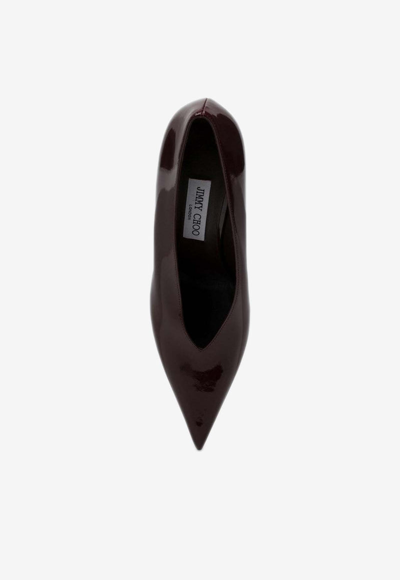 Jimmy Choo Maryanne 100 Patent Leather Pumps Burgundy MARYANNE100HJP/P_JIMCH-GA