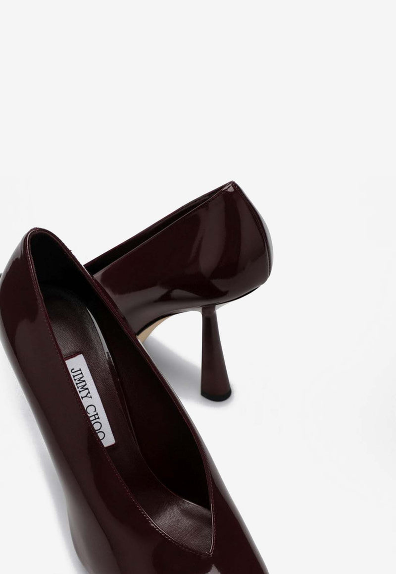 Jimmy Choo Maryanne 100 Patent Leather Pumps Burgundy MARYANNE100HJP/P_JIMCH-GA