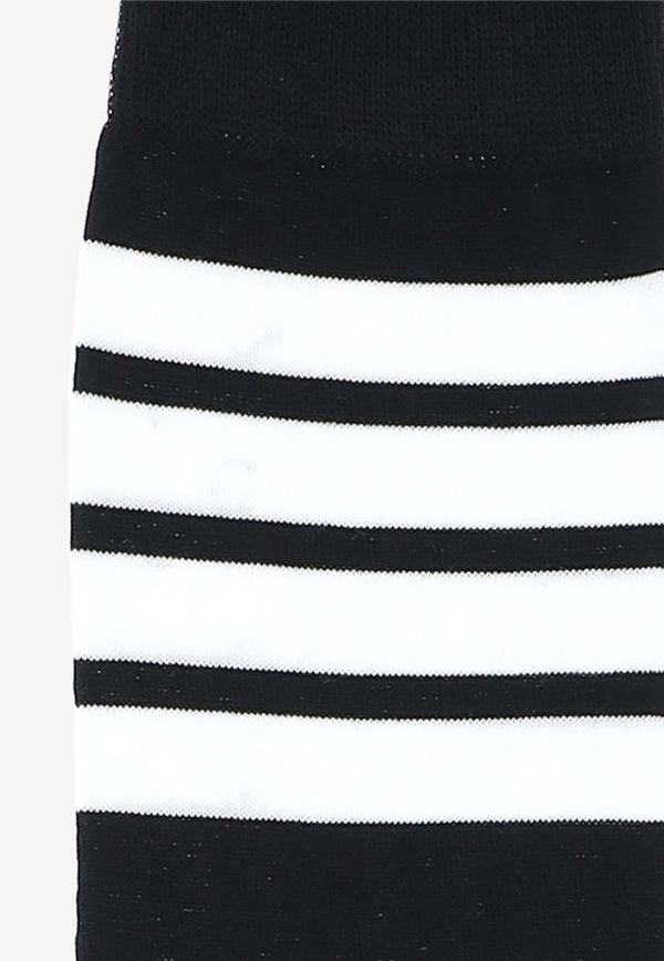 Thom Browne 4-bar Stripes Mid-Calf Socks Black MAS023B_01690_001