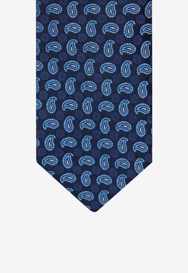 Etro Micro Paisley Silk Tie MASA0001-AQ084 S9883 Blue