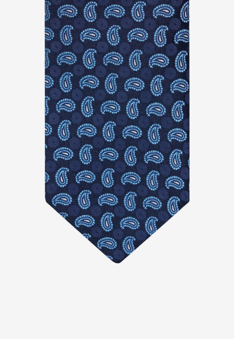 Etro Micro Paisley Silk Tie MASA0001-AQ084 S9883 Blue