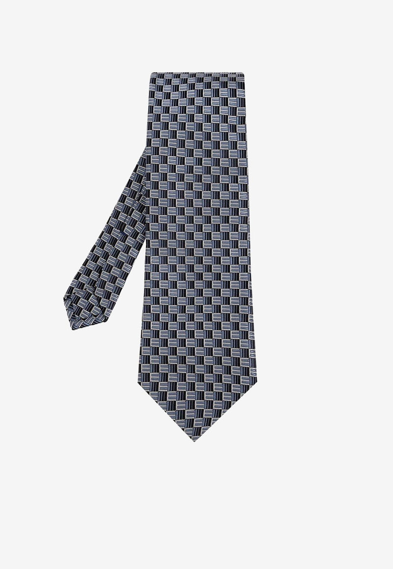 Etro Jacquard Pattern Silk Tie MASA0001-AQ090 S9880 Blue