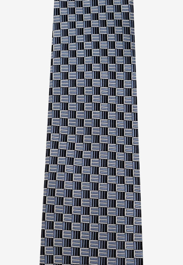 Etro Jacquard Pattern Silk Tie MASA0001-AQ090 S9880 Blue