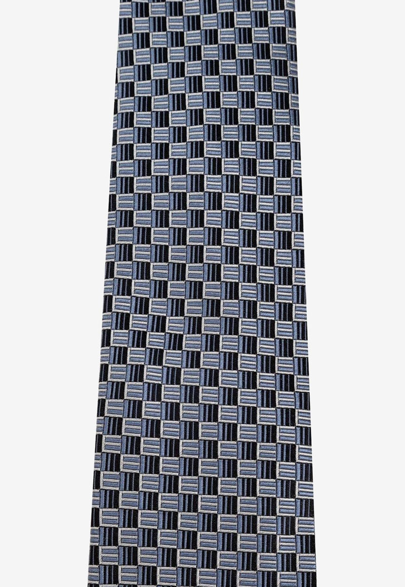 Etro Jacquard Pattern Silk Tie MASA0001-AQ090 S9880 Blue