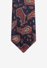 Etro Paisley Jacquard Silk Tie Blue MASA0001-AQ223 S9883