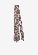 Etro Paisley Jacquard Silk Tie Pink MASA0001-AQ224 S9870