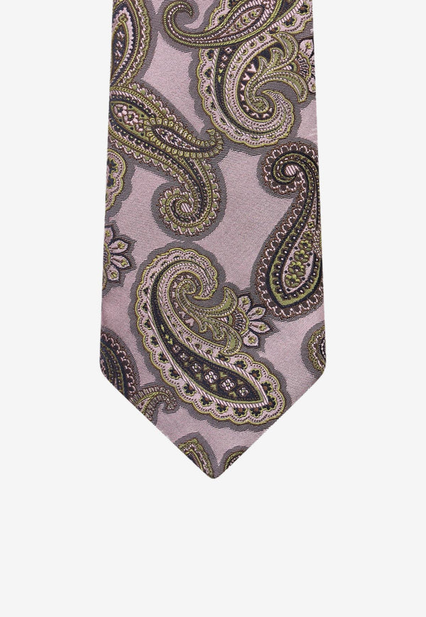Etro Paisley Jacquard Silk Tie Pink MASA0001-AQ224 S9870