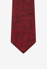 Etro Wavy-Pattern Silk Tie Red MASA0001-AS304 R0012