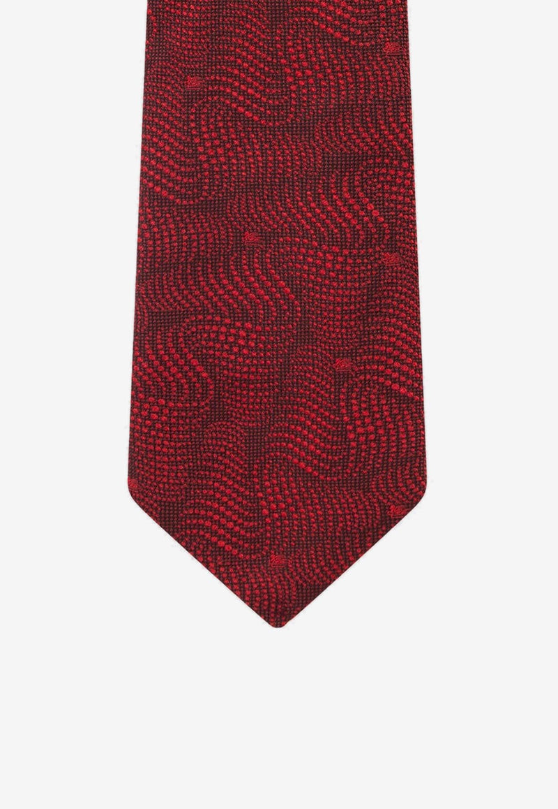 Etro Wavy-Pattern Silk Tie Red MASA0001-AS304 R0012