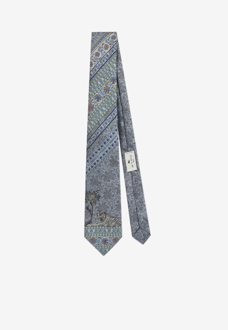 Etro Geometric Design Silk Tie MASA0003-AQ077 S9880 Multicolor