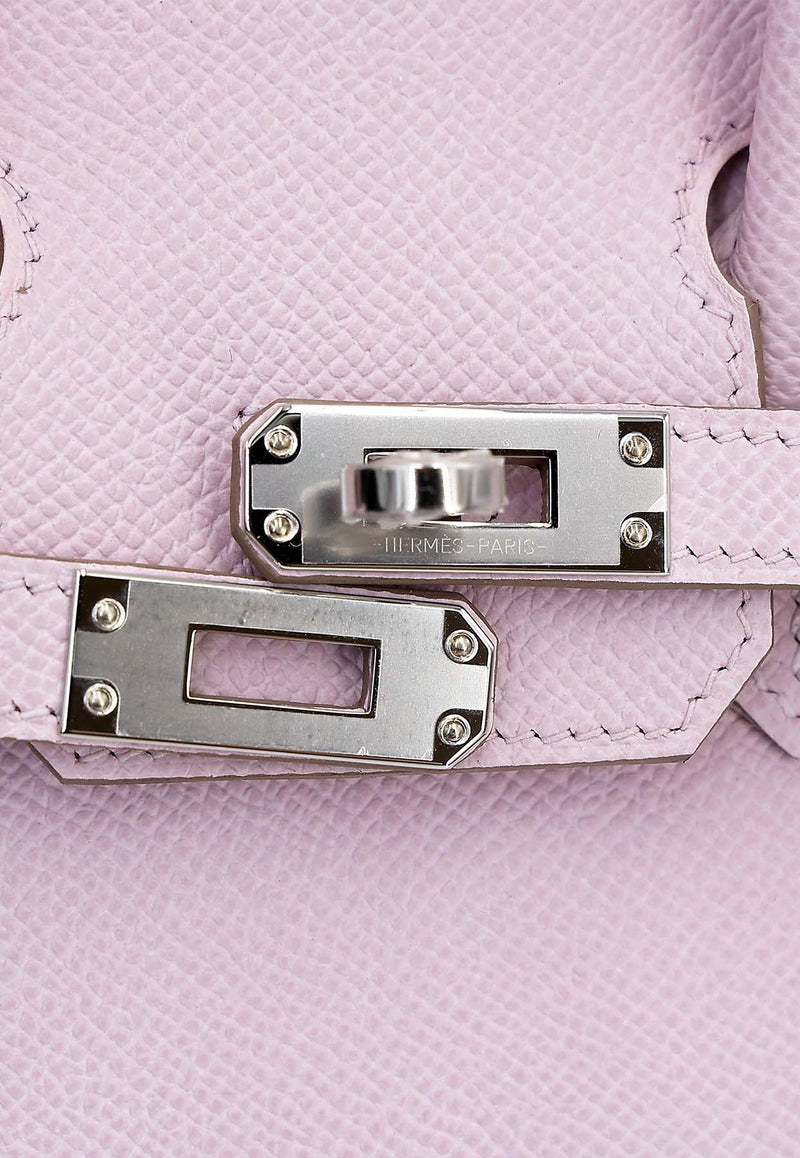 Hermès Birkin 25 Sellier in Mauve Pale Epsom Leather with Palladium Hardware