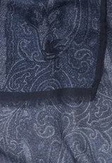 Etro Paisley Jacquard Scarf Blue MATA0007-AK318 X0883