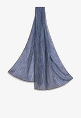Etro Paisley Jacquard Scarf Blue MATA0007-AK318 X0883
