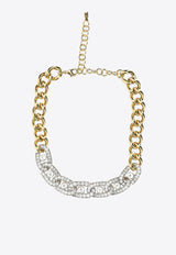 Amina Muaddi Matthew Crystal Embellished Chain Choker Gold MATTHEWCHOKER_000_WHIGOL