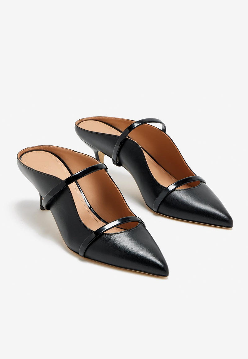 Malone Souliers Maureen 45 Nappa Leather Mules MAUREEN 45-10 BLACK/BLACK