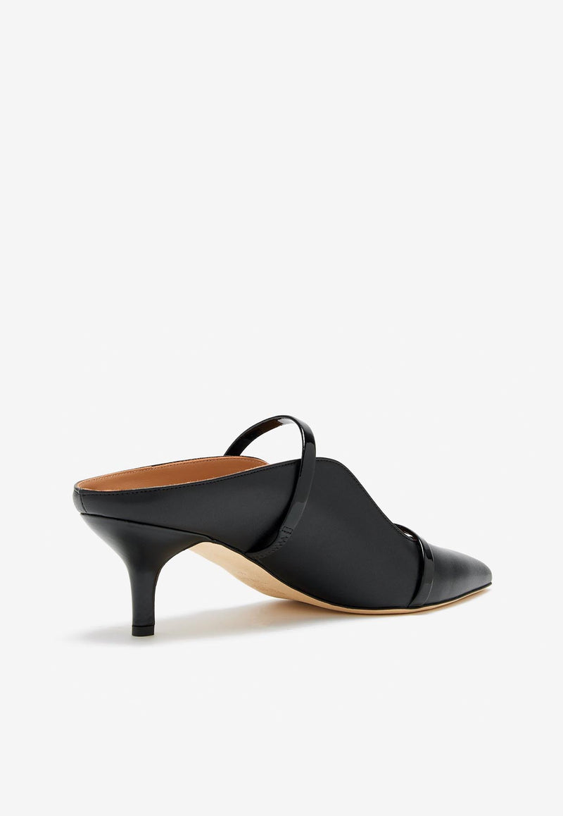 Malone Souliers Maureen 45 Nappa Leather Mules MAUREEN 45-10 BLACK/BLACK