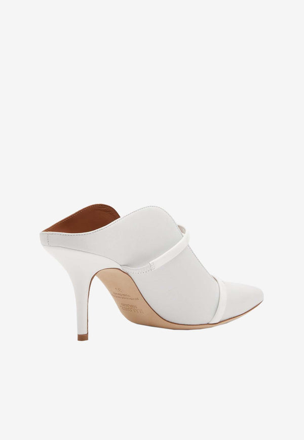 Malone Souliers Maureen 70 Mules in Nappa Leather MAUREEN 70-216 WHITE